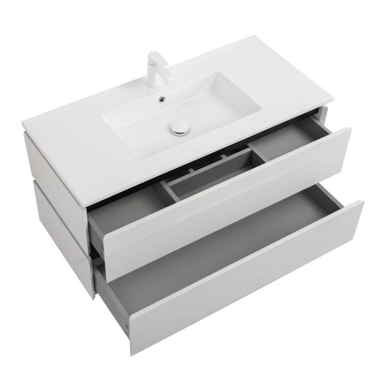 Керамическая раковина с одной чашей и двумя отверстиями под смеситель 1210x460x140 Cezares CZR-8070-120-1-2