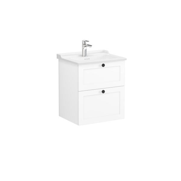 Модуль Root Classic 60 см с классической раковиной, матовый белый