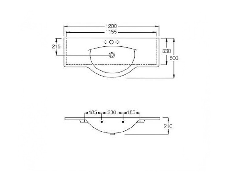 Раковина Hatria Sophie 120 YOHE