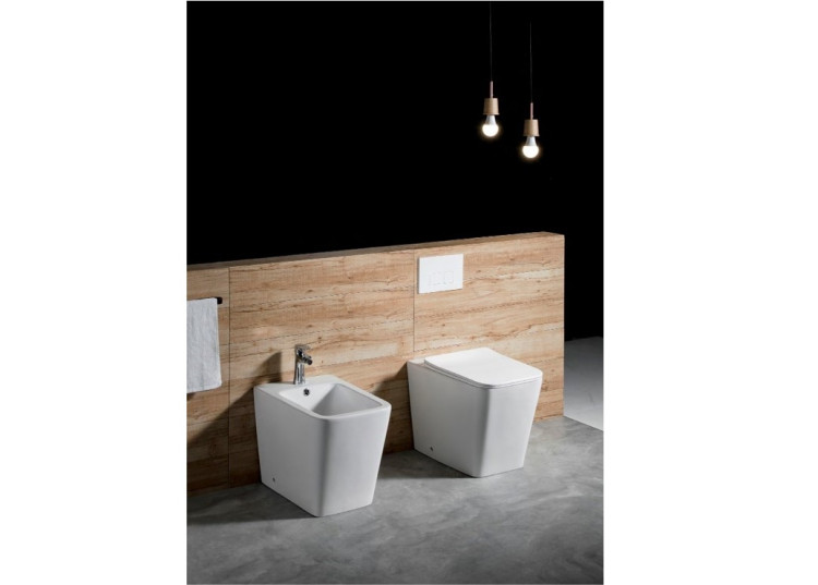 Унитаз напольный приставной безободковый Aquatek ЛИБРА New AQ1908N-00 540*355*410 мм, горизонтальный выпуск, тонкое сиденье с механизмом плавного закрывания, крепеж