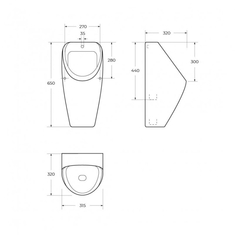 Перегородка для писсуара Cezares CZR-5872-SPR