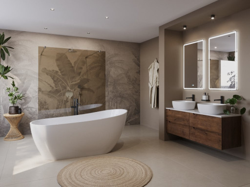 Отдельностоящая, полукруглая акриловая ванна в комплекте со сливом-переливом Cezares BB704-1700-800-K