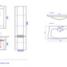 Тумба под раковину Aqwella Симфония 90 подвесная