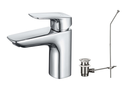 Смеситель для раковины 97 с донным клапаном Aquatek AQ1011CR ВЕГА