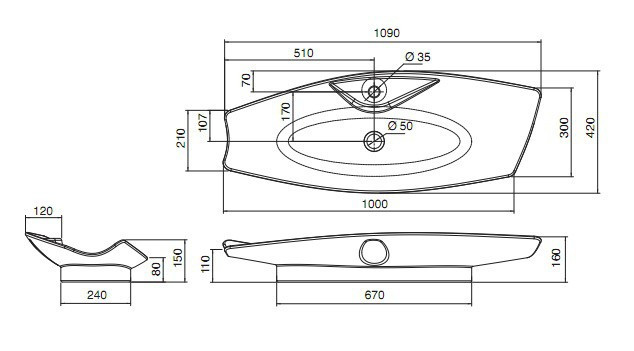 Раковина Scarabeo Kong 8054R