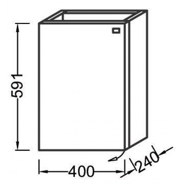 Тумба под раковину Jacob Delafon Pop Laminar 40 подвесная