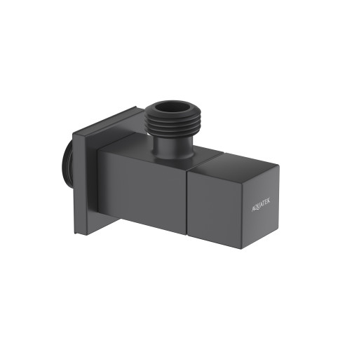 Угловой переходник Aquatek, матовый черный AQ2453MB