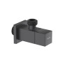 Угловой переходник Aquatek, матовый черный AQ2453MB