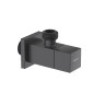 Угловой переходник Aquatek, матовый черный AQ2453MB