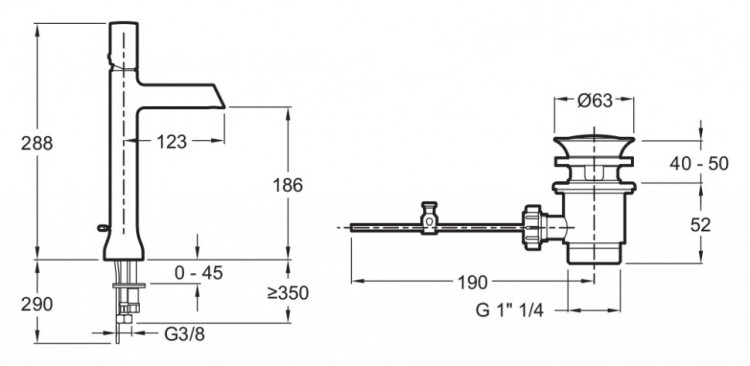 Смеситель для раковины Jacob Delafon Toobi E8990