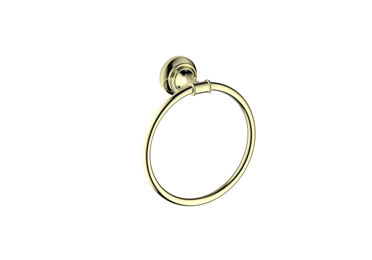 Полотенцедержатель кольцо Aquatek полир. золото AQ4512PG Классик
