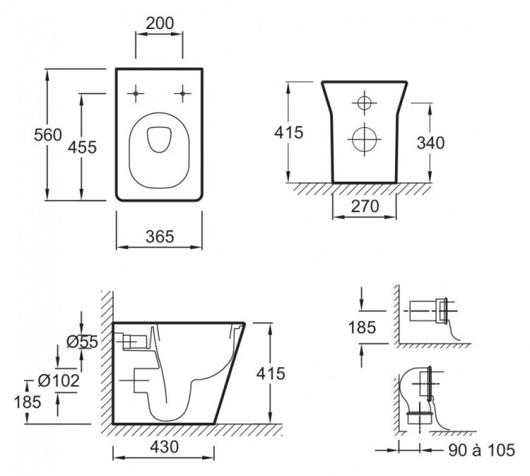 Унитаз Jacob Delafon Reve Vario E4813-00