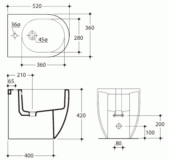 Биде Kerasan Flo 3120