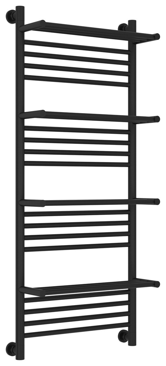 Полотенцесушитель водяной Сунержа Богема 4 полки+ 1200х500 Матовый чёрный