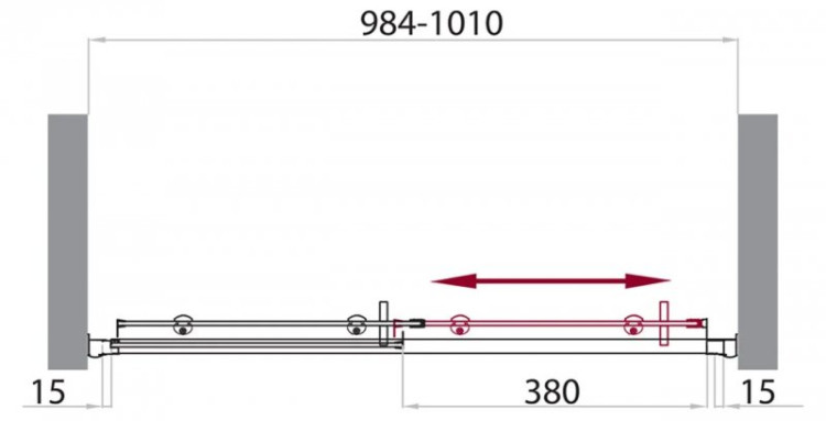 Душевая дверь в нишу BELBAGNO UNO-BF-1 BelBagno UNO-BF-1-115-C-Cr