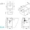 Мойка ALVEUS GRANITAL ATROX 20 CONCRETE - G81 470 X  500  1X в комплекте с сифоном 1132823,