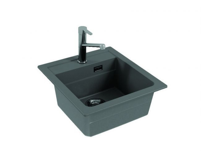 Мойка ALVEUS GRANITAL ATROX 20 CONCRETE - G81 470 X  500  1X в комплекте с сифоном 1132823,