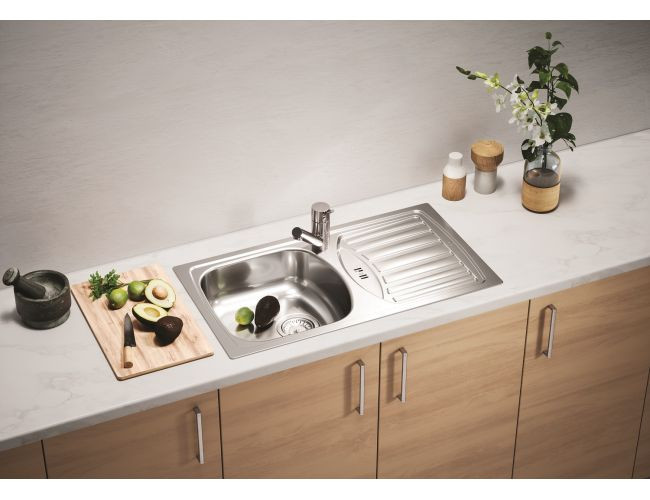 Мойка BASIC 150 NAT-90 NEW 780X435 в комплекте с сифоном 1130543,