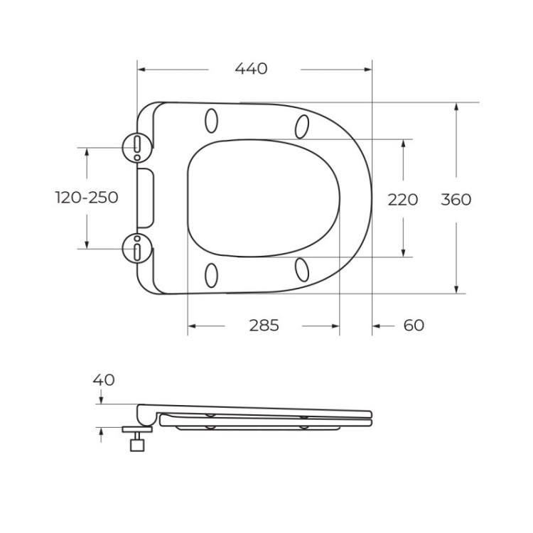 Чаша унитаза подвесного безободкового Cezares CZR-2462-TH-TOR